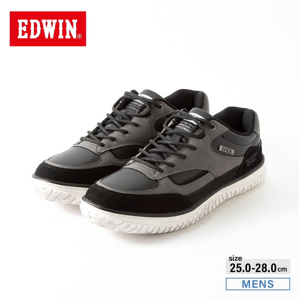 エドウィン EDWIN メンズスニーカー カジュアルレース (BLK) EDW7743【FITHOUSE ONLINE SHOP】