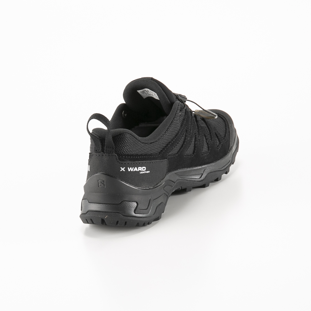 サロモン SALOMON メンズスニーカー X WARD LEATHER GTX エックスワードレザー ゴアテックス
 BLK/BLK L47182300【FITHOUSE ONLINE SHOP】