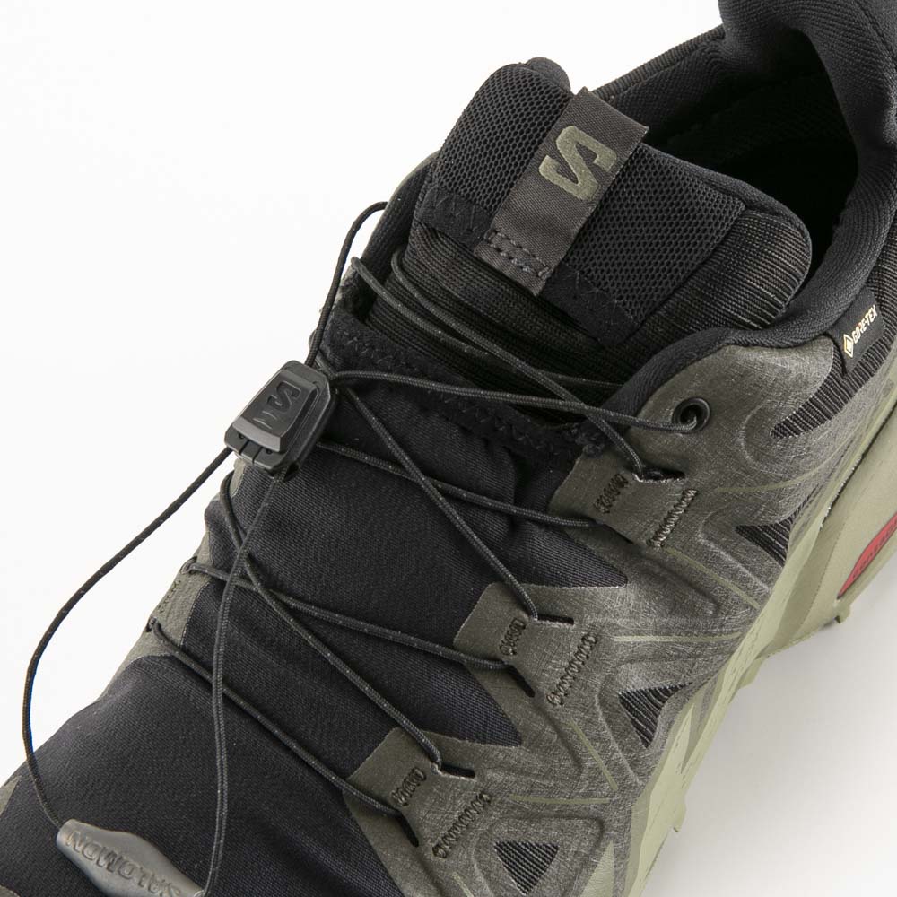 サロモン SALOMON メンズスニーカー SPEEDCROSS 6 GTX (Black/Peat/Deep Lichen Green) L47584100【FITHOUSE ONLINE SHOP】