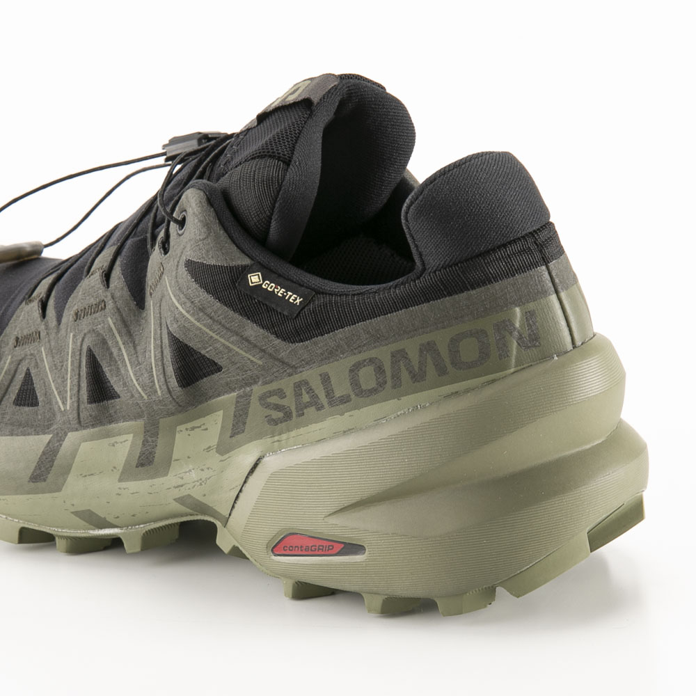 サロモン SALOMON メンズスニーカー SPEEDCROSS 6 GTX (Black/Peat/Deep Lichen Green) L47584100【FITHOUSE ONLINE SHOP】