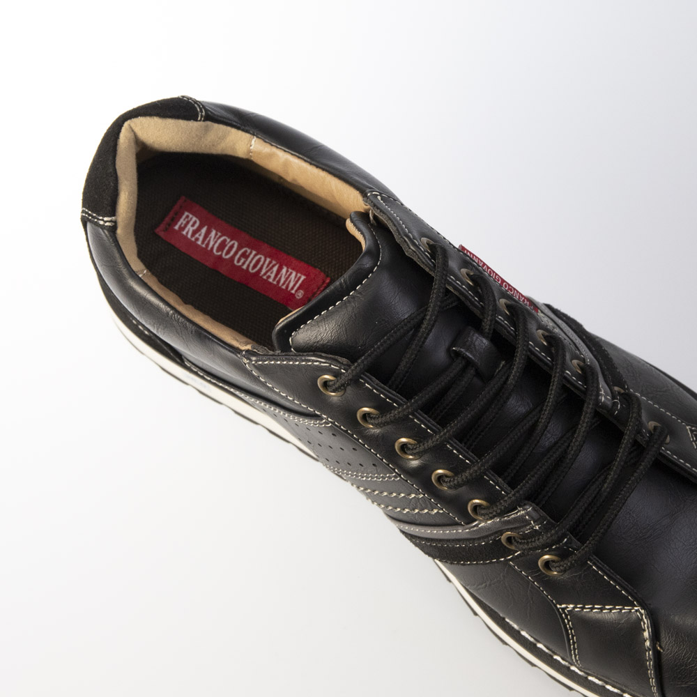 フランコ ジョバンニ FRANCO GIOVANNI メンズスニーカー FG203 BLK 