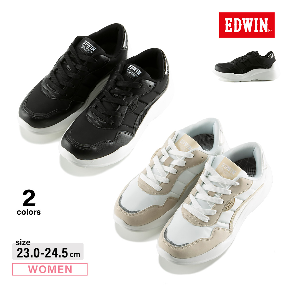 エドウィン EDWIN レディーススニーカー ダッドソールレース EDW4718【FITHOUSE ONLINE SHOP】