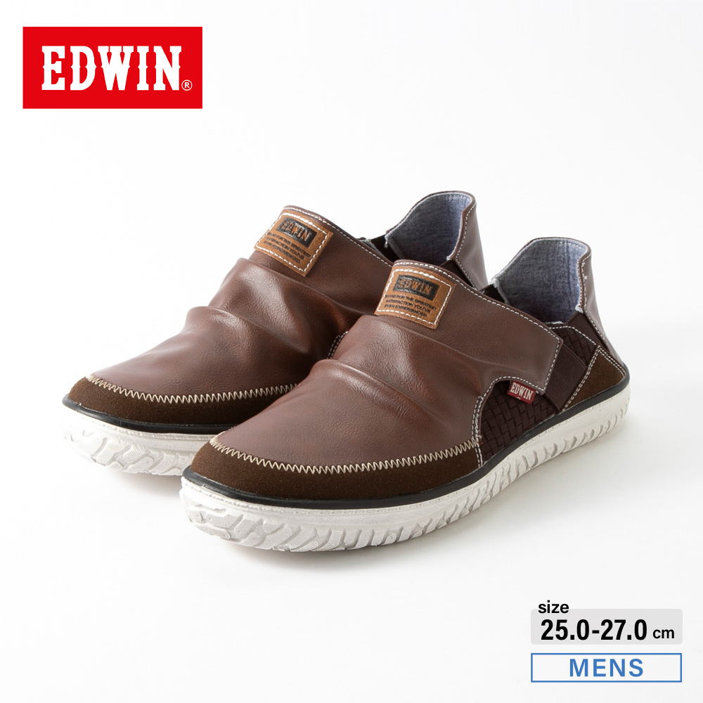 エドウィン EDWIN メンズスリッポン バブーシュ (BRN) EDW7745【FITHOUSE ONLINE SHOP】