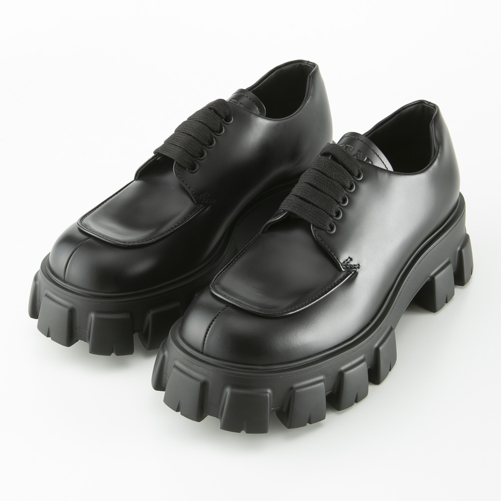 プラダ PRADA メンズシューズ  モノリス ブラッシュドレザー レースアップシューズ 2EE356-B4L【FITHOUSE ONLINE SHOP】