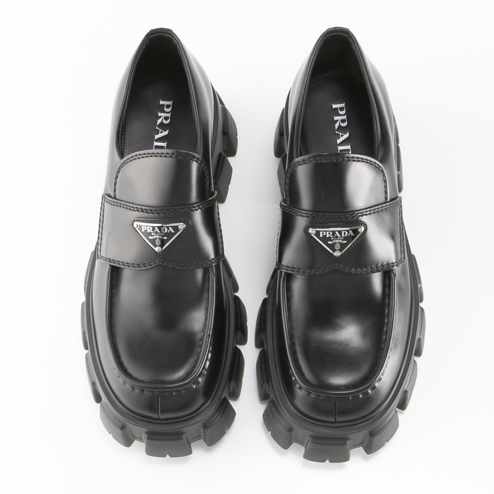 プラダ PRADA メンズシューズ モノリス ブラッシュドレザー ローファー 2DE129-B4L【FITHOUSE ONLINE SHOP】