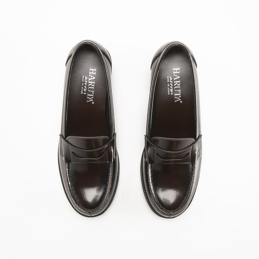 ハルタ HARUTA レディースシューズ ヒールアップ コインローファー 4603 人工皮革【FITHOUSE ONLINE SHOP】