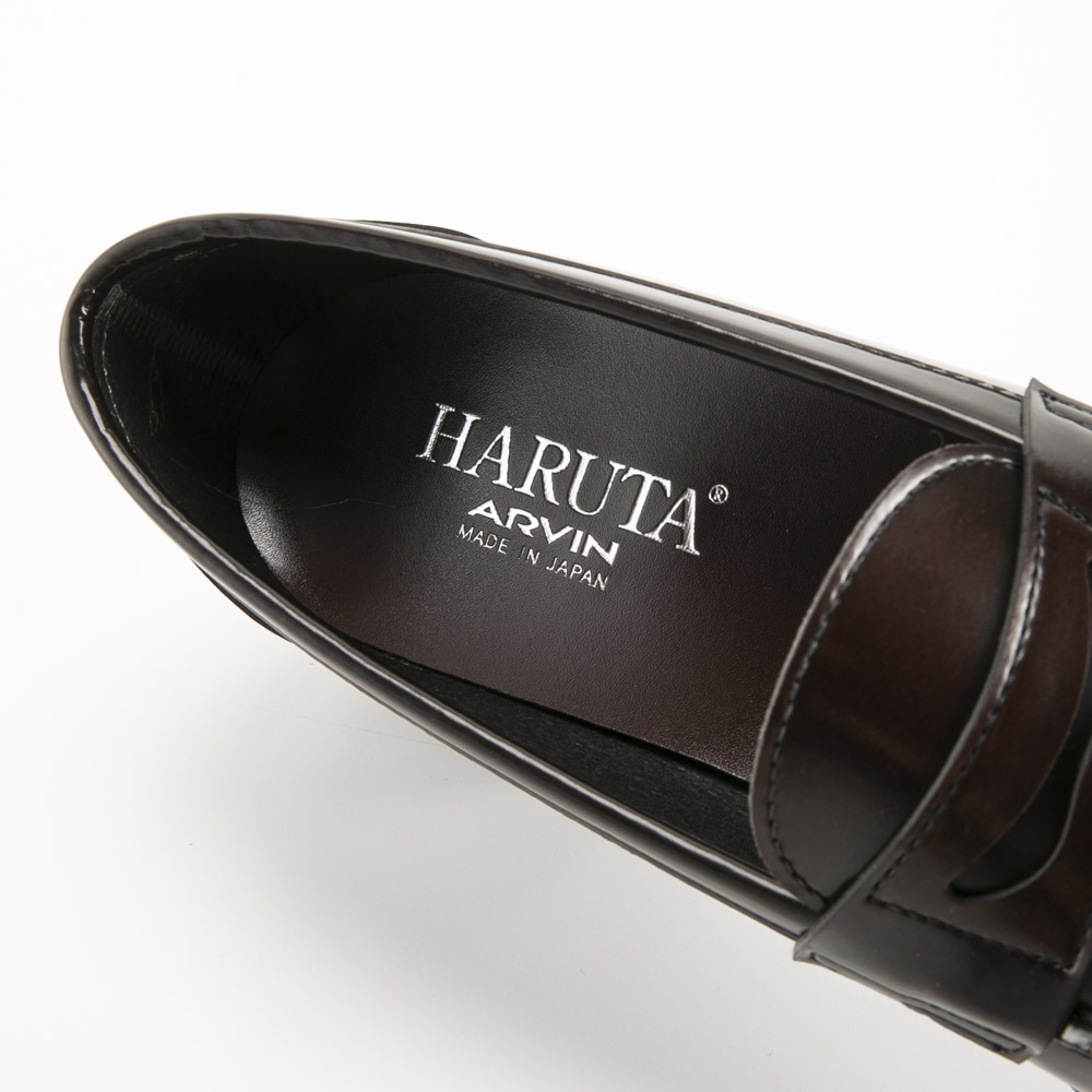 ハルタ HARUTA レディースシューズ ヒールアップ コインローファー 4603 人工皮革【FITHOUSE ONLINE SHOP】