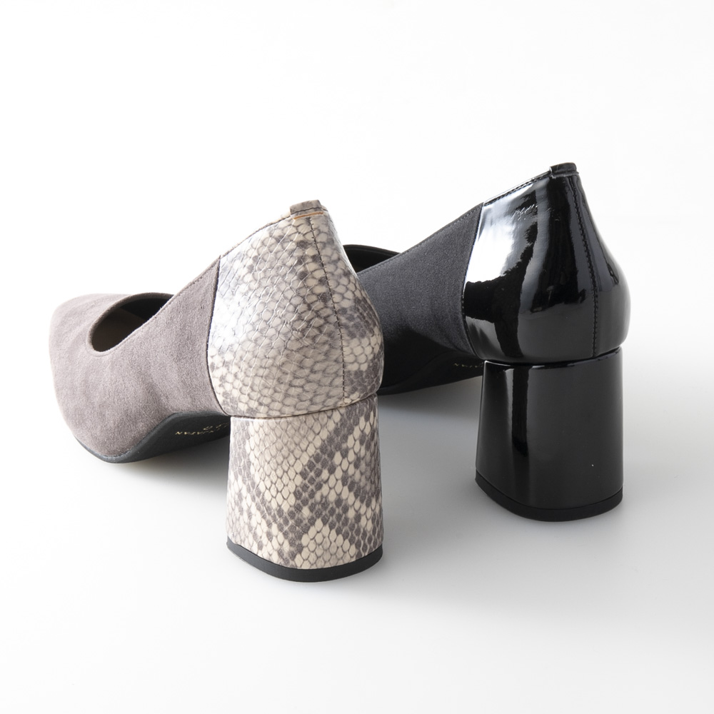 フォースワン FORCE ONE パンプス かかと配色スクエア6cm FRN6041【FITHOUSE ONLINE SHOP】