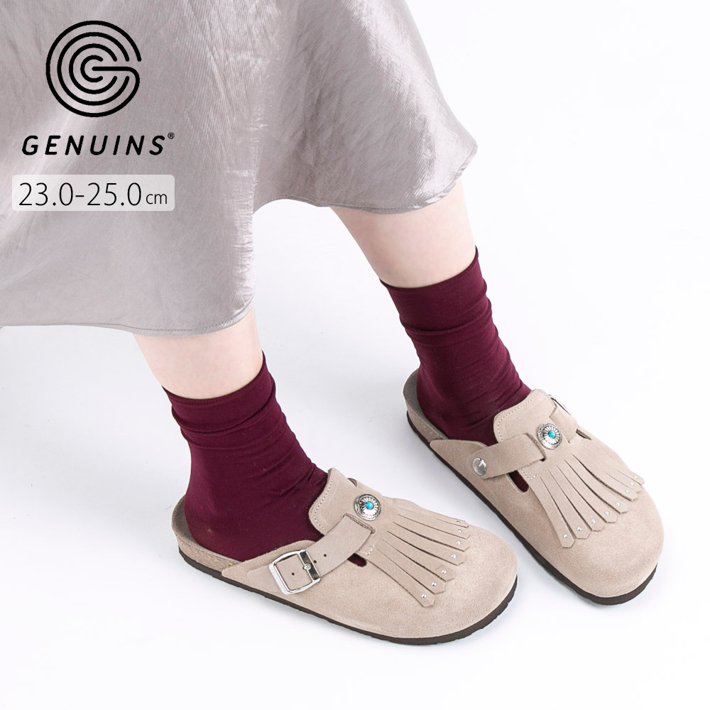 ジェニュインズ GENUINS レディースサンダル サボ クロッグ FRINGE G106629【FITHOUSE ONLINE SHOP】