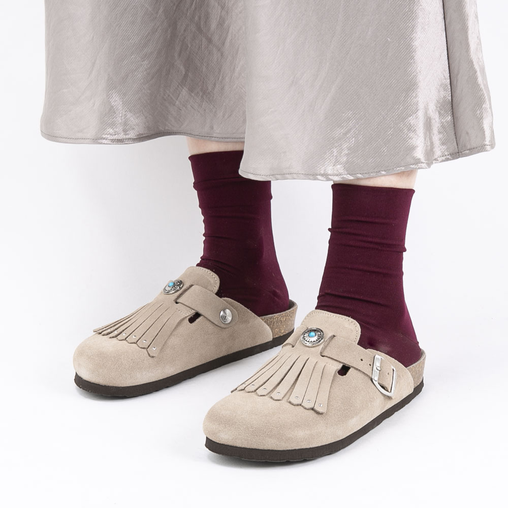 ジェニュインズ GENUINS レディースサンダル サボ クロッグ FRINGE G106629【FITHOUSE ONLINE SHOP】