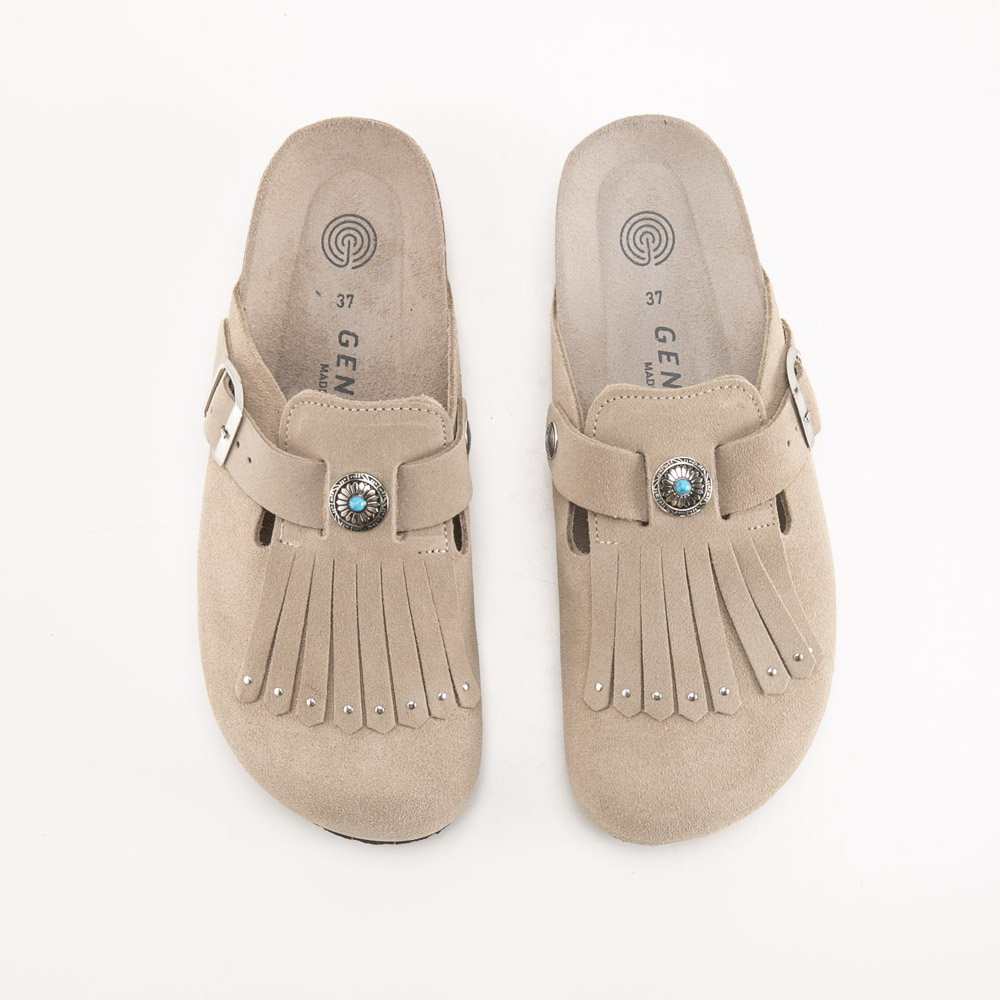 ジェニュインズ GENUINS レディースサンダル サボ クロッグ FRINGE G106629【FITHOUSE ONLINE SHOP】