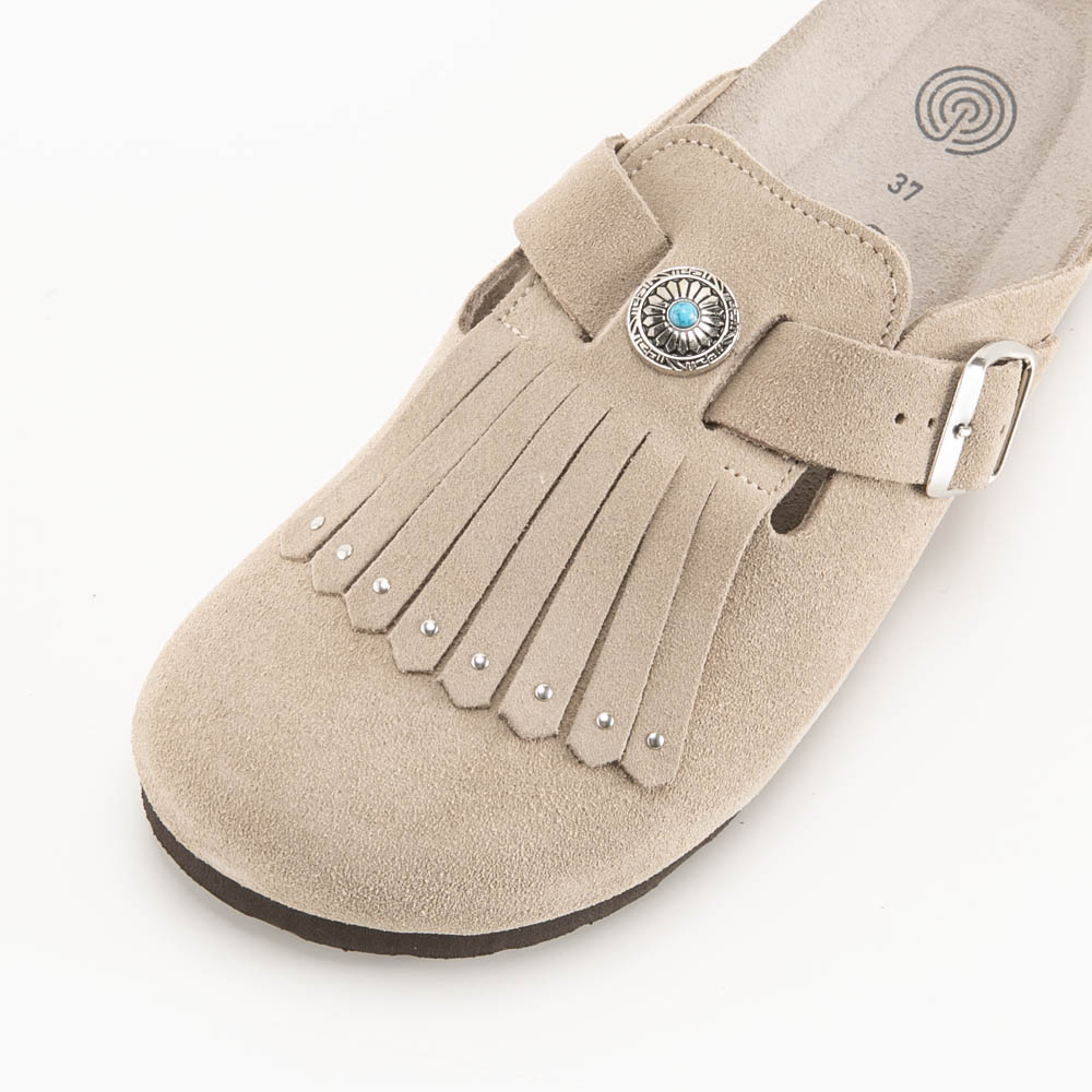 ジェニュインズ GENUINS レディースサンダル サボ クロッグ FRINGE G106629【FITHOUSE ONLINE SHOP】