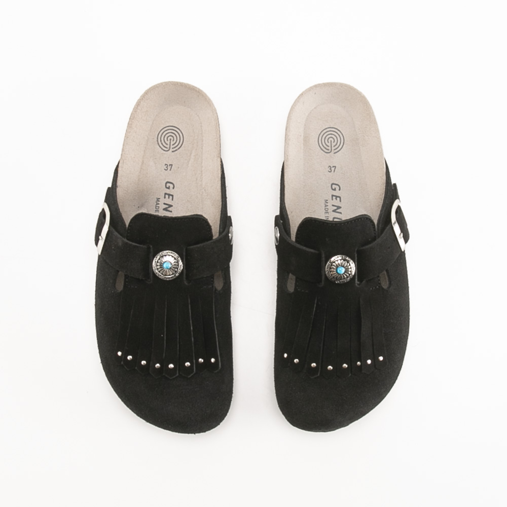 ジェニュインズ GENUINS レディースサンダル サボ クロッグ FRINGE G106631【FITHOUSE ONLINE SHOP】