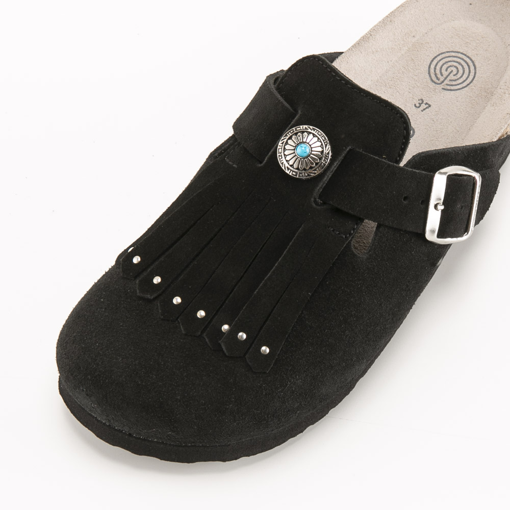 ジェニュインズ GENUINS レディースサンダル サボ クロッグ FRINGE G106631【FITHOUSE ONLINE SHOP】