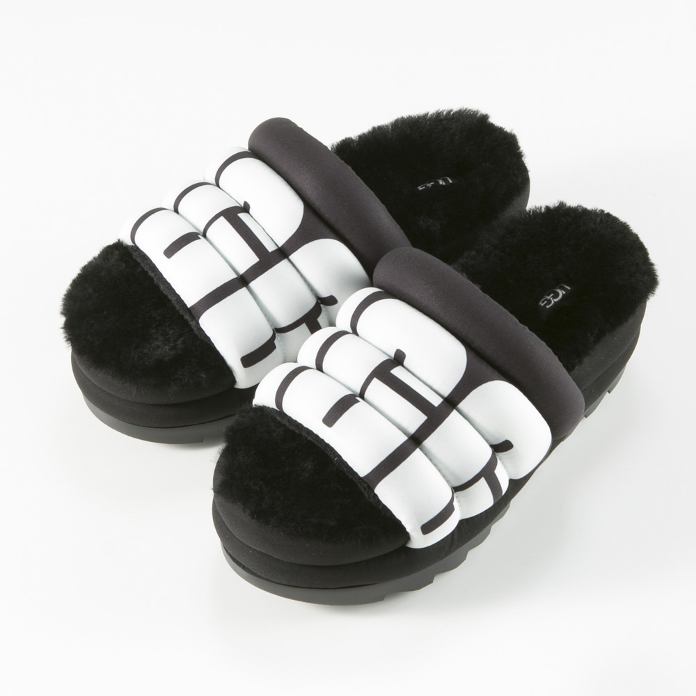 アグ UGG レディースサンダル W PUFT SLIDE LOGO 1127067【FITHOUSE ONLINE SHOP】