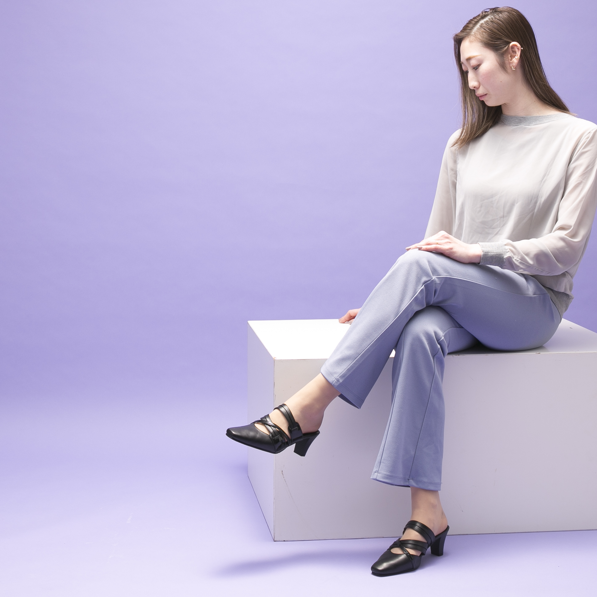 イムサンティルプラス imsentir+ レザー 本革  前詰まり ミュール im+0006【FITHOUSE ONLINE SHOP】