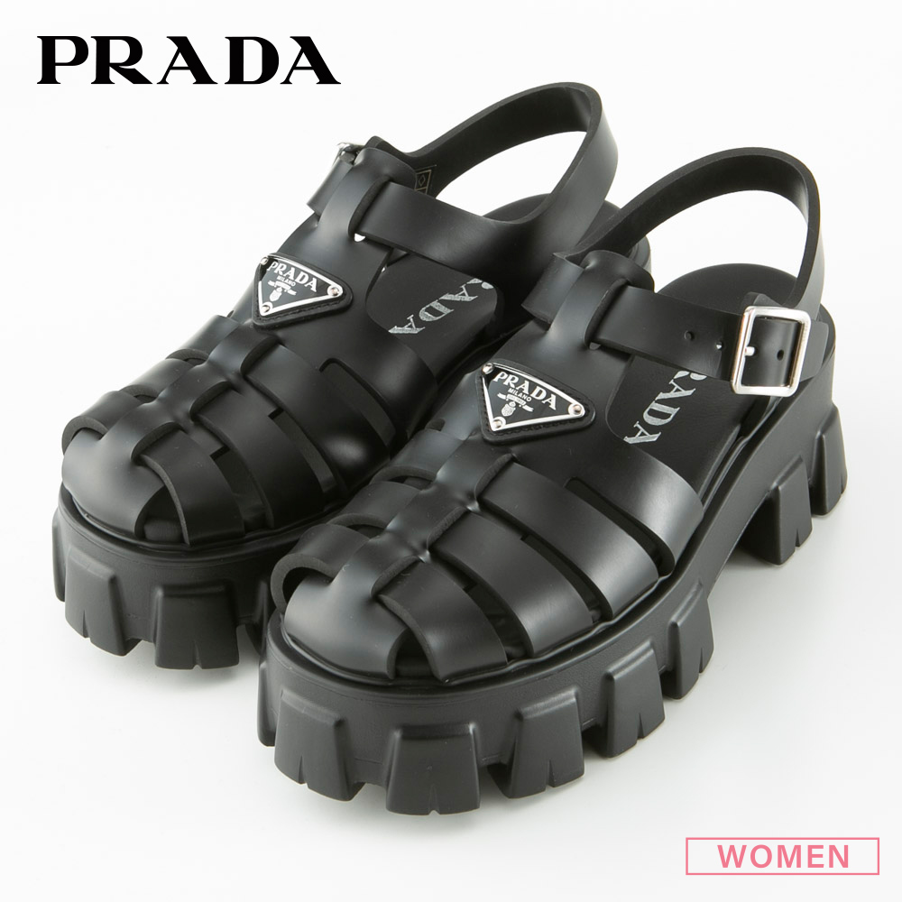 プラダ PRADA レディースサンダル フォームラバーサンダル 1X853M-3LKK