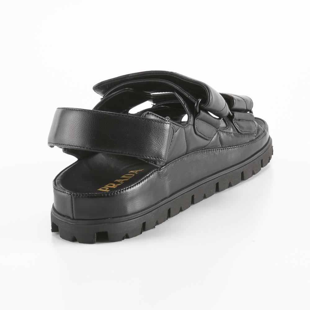 プラダ PRADA レディースサンダル パデッドナッパレザーサンダル 