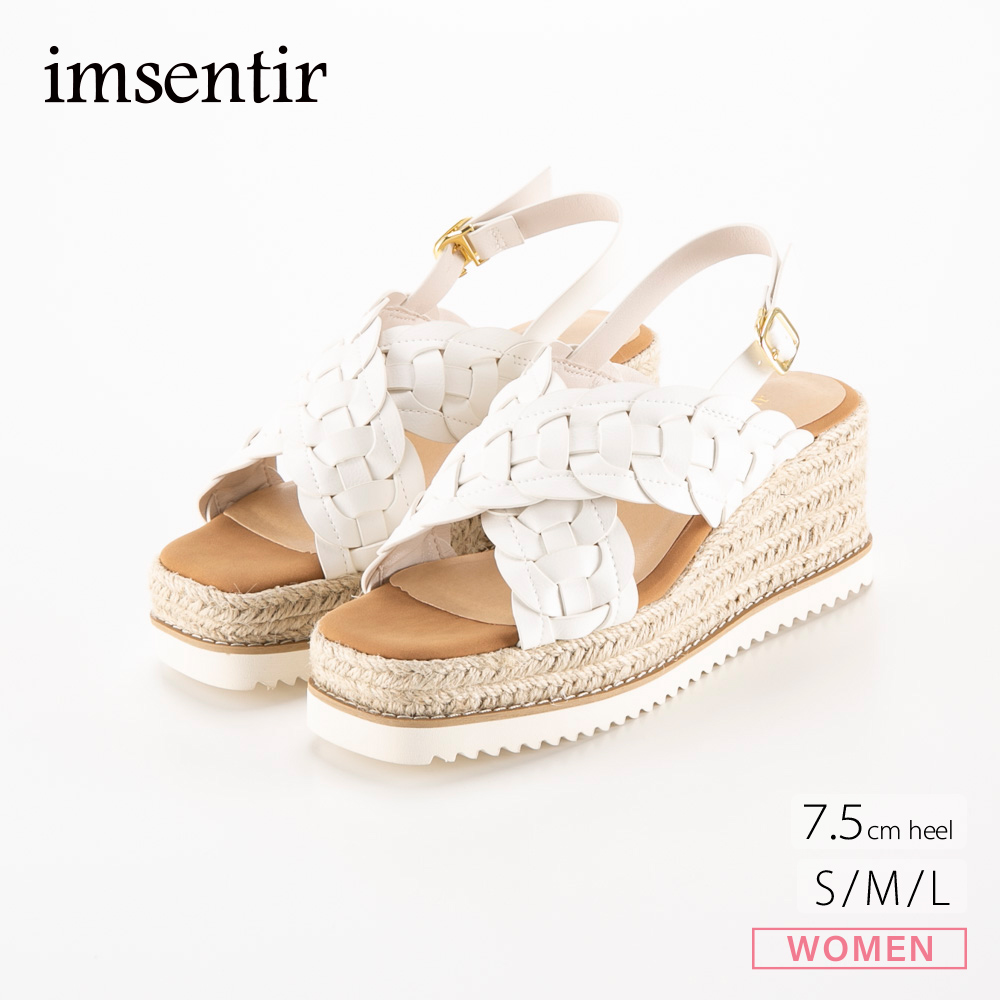 イムサンティル imsentir レディースサンダル メッシュ編みジュートウェッジ YDTS5111【FITHOUSE ONLINE SHOP】