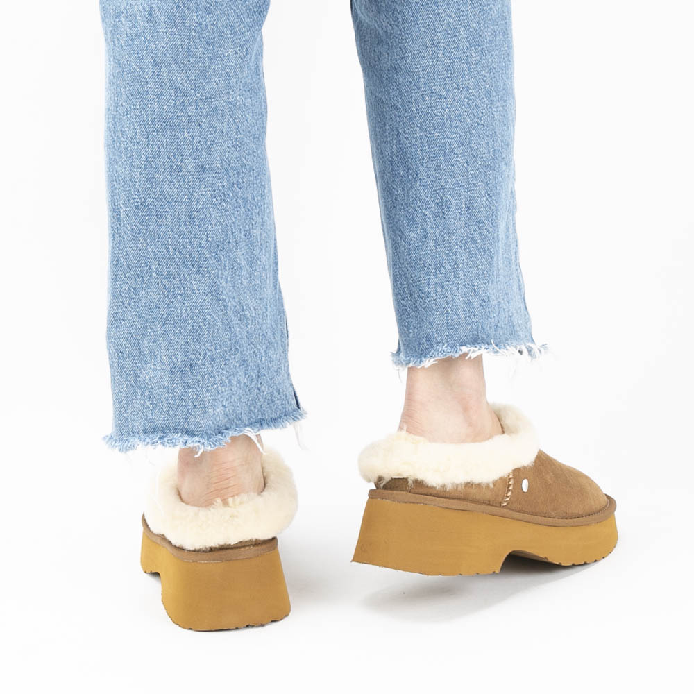 エミュー EMU Australia レディース Virginia Clog ムートン スリッポン サンダル 厚底 W13291【FITHOUSE ONLINE SHOP】