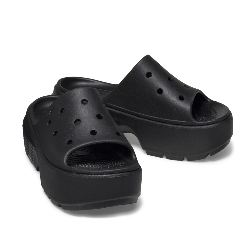 クロックス CROCS レディースサンダル STOMP SLIDE ストンプ スライド (BLK) 209347【FITHOUSE ONLINE SHOP】