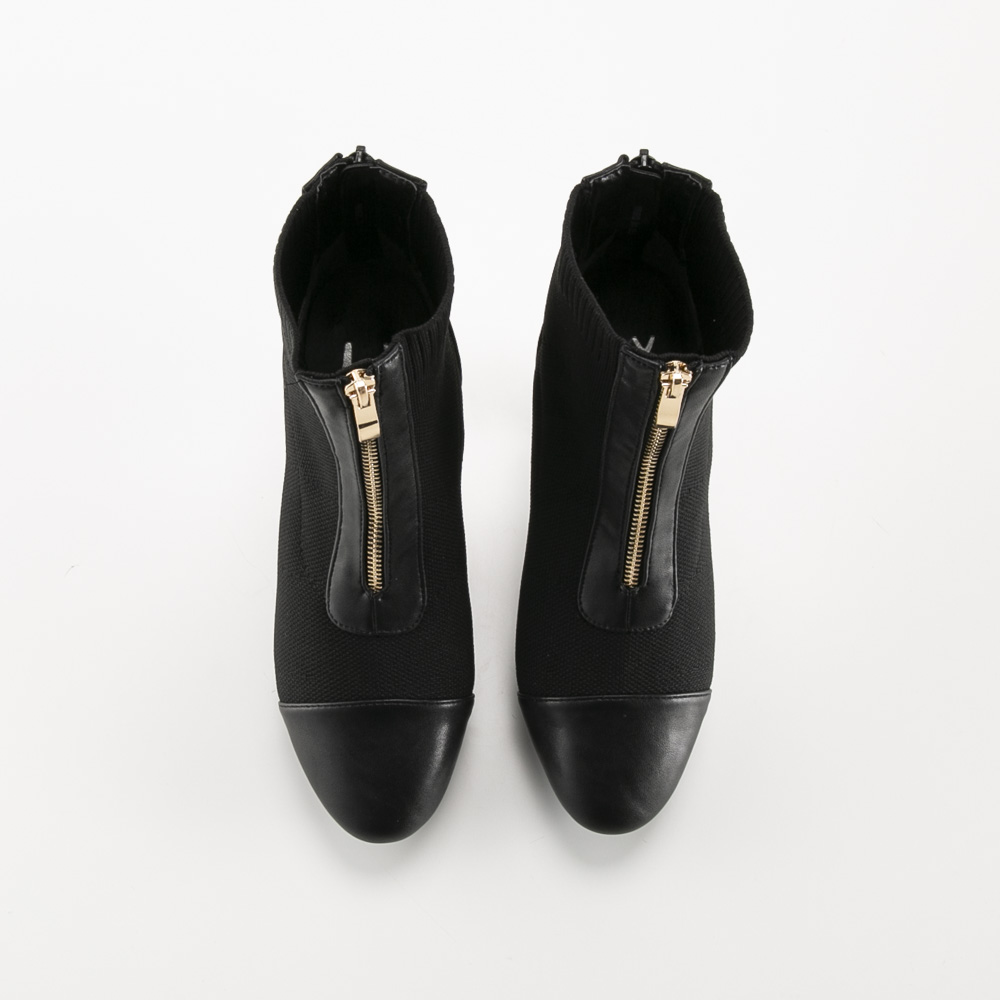 by あしながおじさん レディースブーツ 厚底 センタージップニットブーツ 9.0cm (BL) 8890883【FITHOUSE ONLINE SHOP】