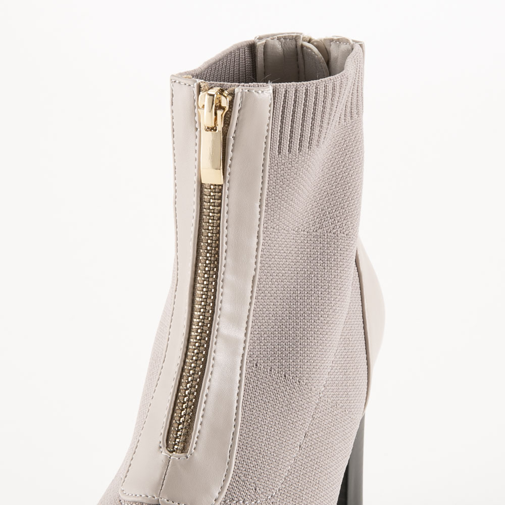 by あしながおじさん レディースブーツ 厚底 センタージップニットブーツ 9.0cm (IV) 8890883【FITHOUSE ONLINE SHOP】