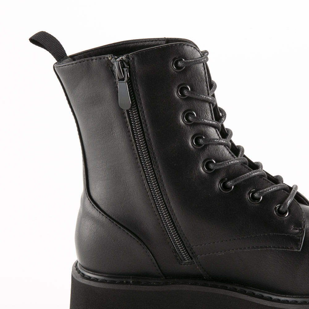 by あしながおじさん レディースブーツ 厚底レースアップ 8710507【FITHOUSE ONLINE SHOP】
