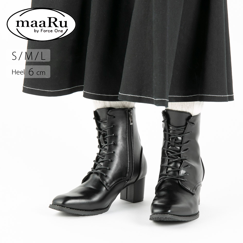 マアル maaRu レディースブーツ ショート スクエアトゥ レースアップ 5111【FITHOUSE ONLINE SHOP】