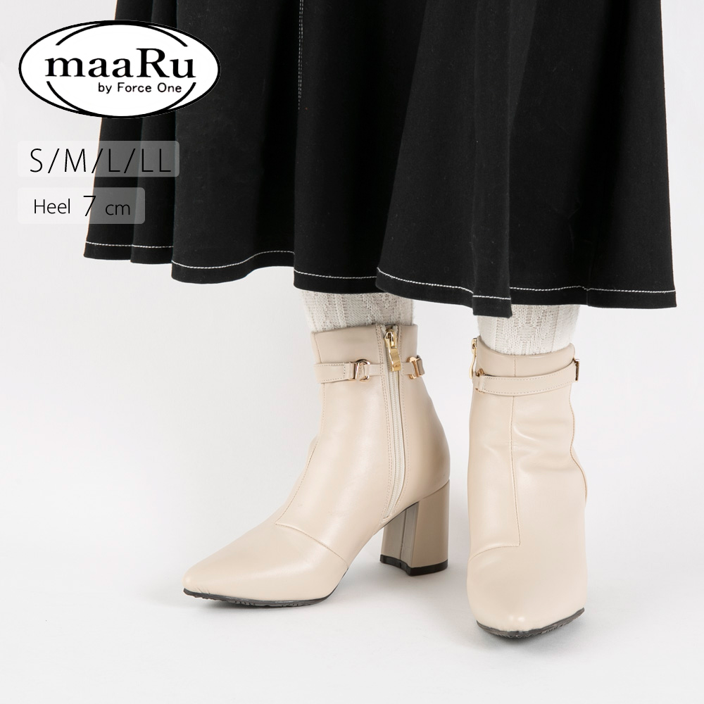マアル maaRu レディースブーツ ショート チャンキーヒール 防滑 取り外し可能ベルト 4315【FITHOUSE ONLINE SHOP】