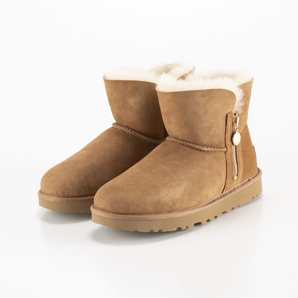 アグ UGG レディースブーツ W BAILEY ZIP MINI (CHESTNUT) 1112481 ...