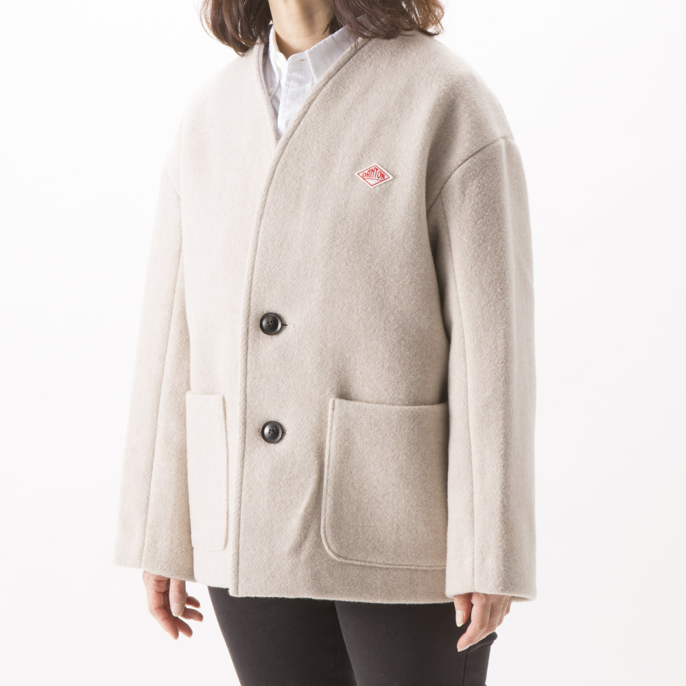 ダントン DANTON レディースアウター VノーカラーWOOLMOSSER JD