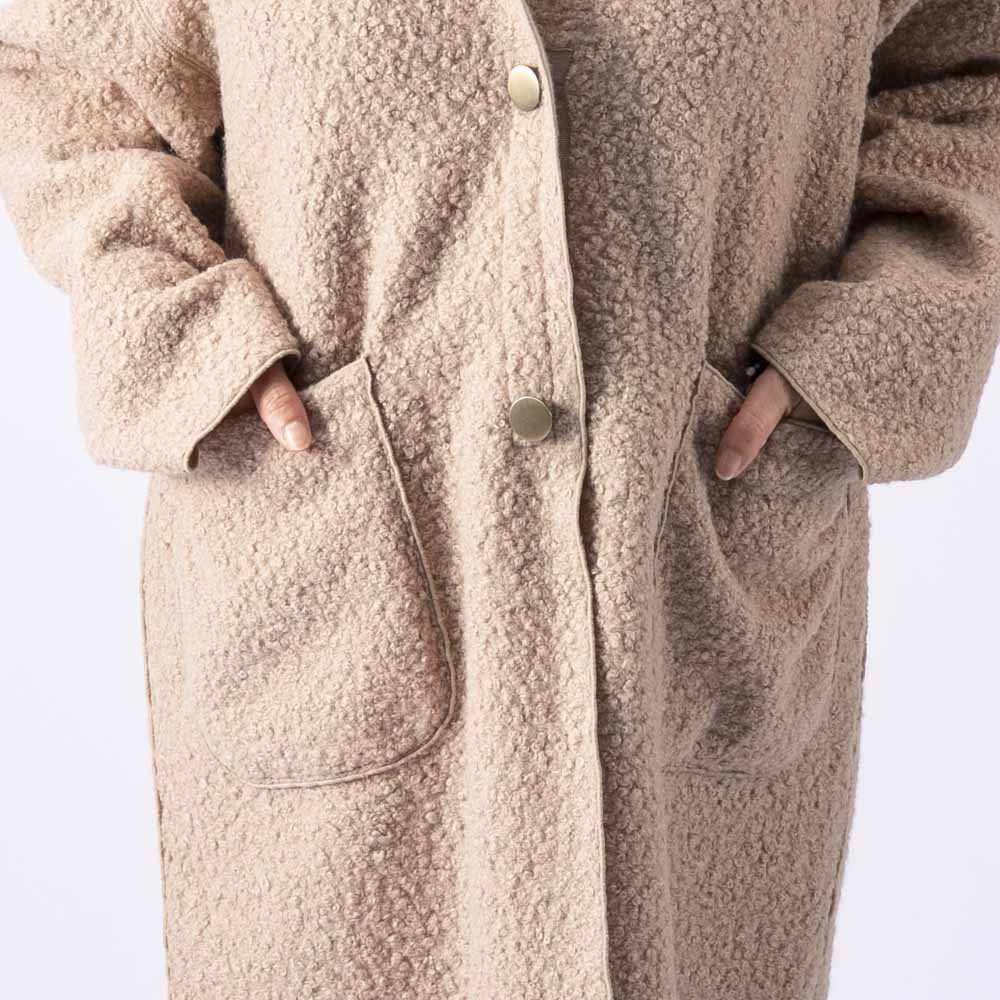 ノアジェ NOA-GE レディースアウター ブークレーコート 121-4599-2245【FITHOUSE ONLINE SHOP】