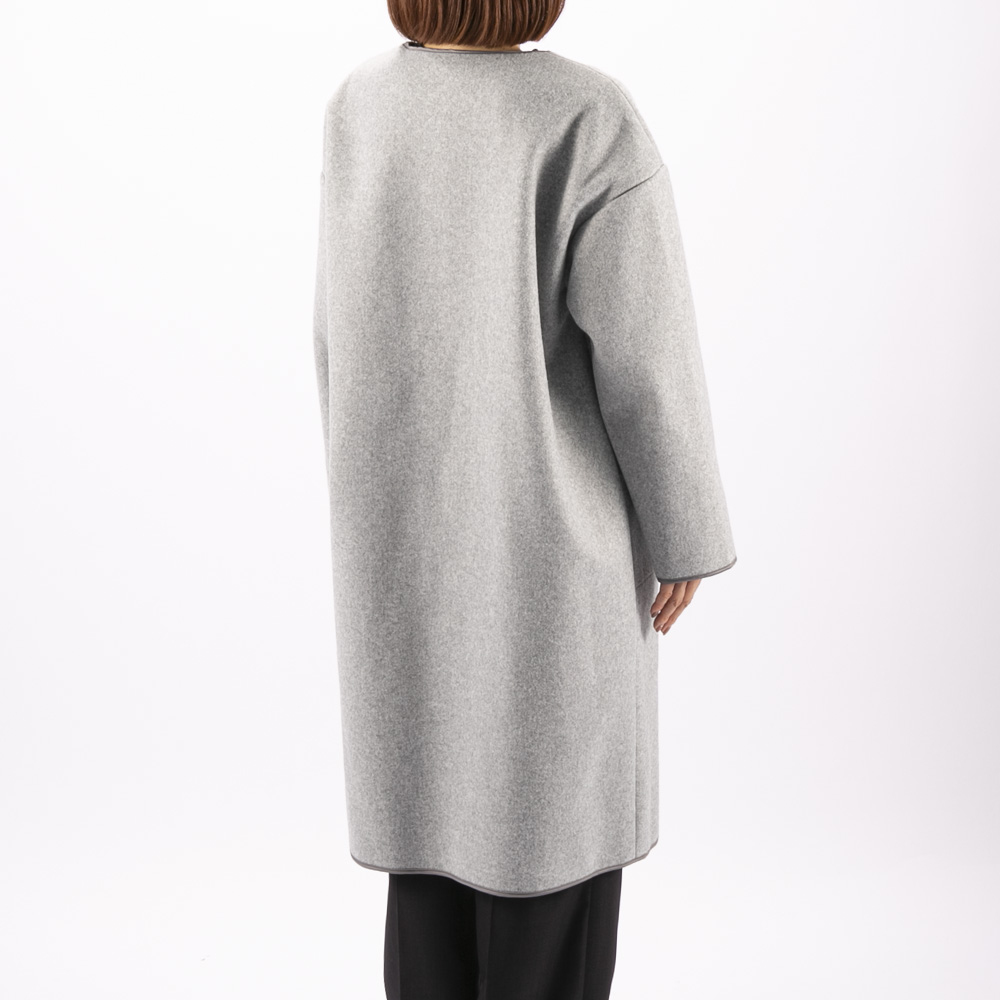 ノアジェ NOA-GE レディースアウター ウールライクノーカラーコート 121-3616-2081【FITHOUSE ONLINE SHOP】