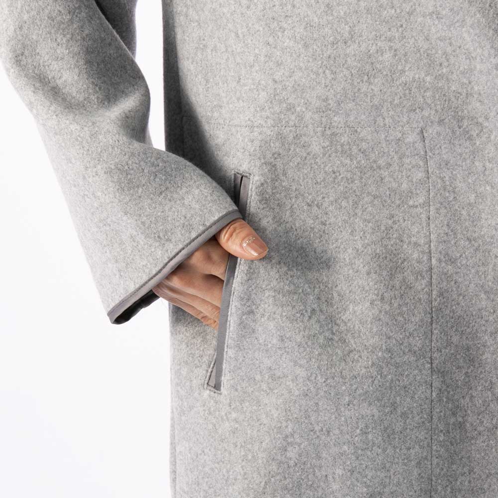 ノアジェ NOA-GE レディースアウター ウールライクノーカラーコート 121-3616-2081【FITHOUSE ONLINE SHOP】