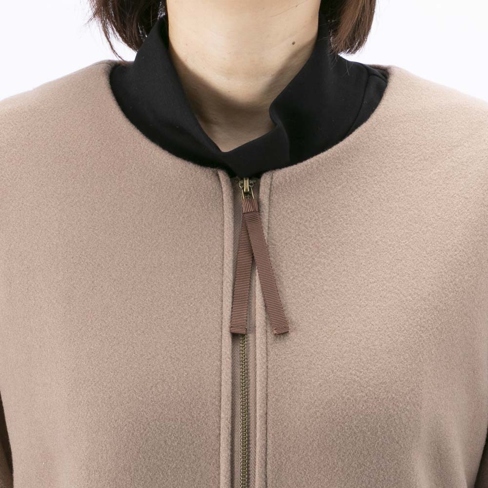 ノアジェ NOA-GE レディースアウター ウール調フェルト配色コート 121-5616-2307/61【FITHOUSE ONLINE SHOP】