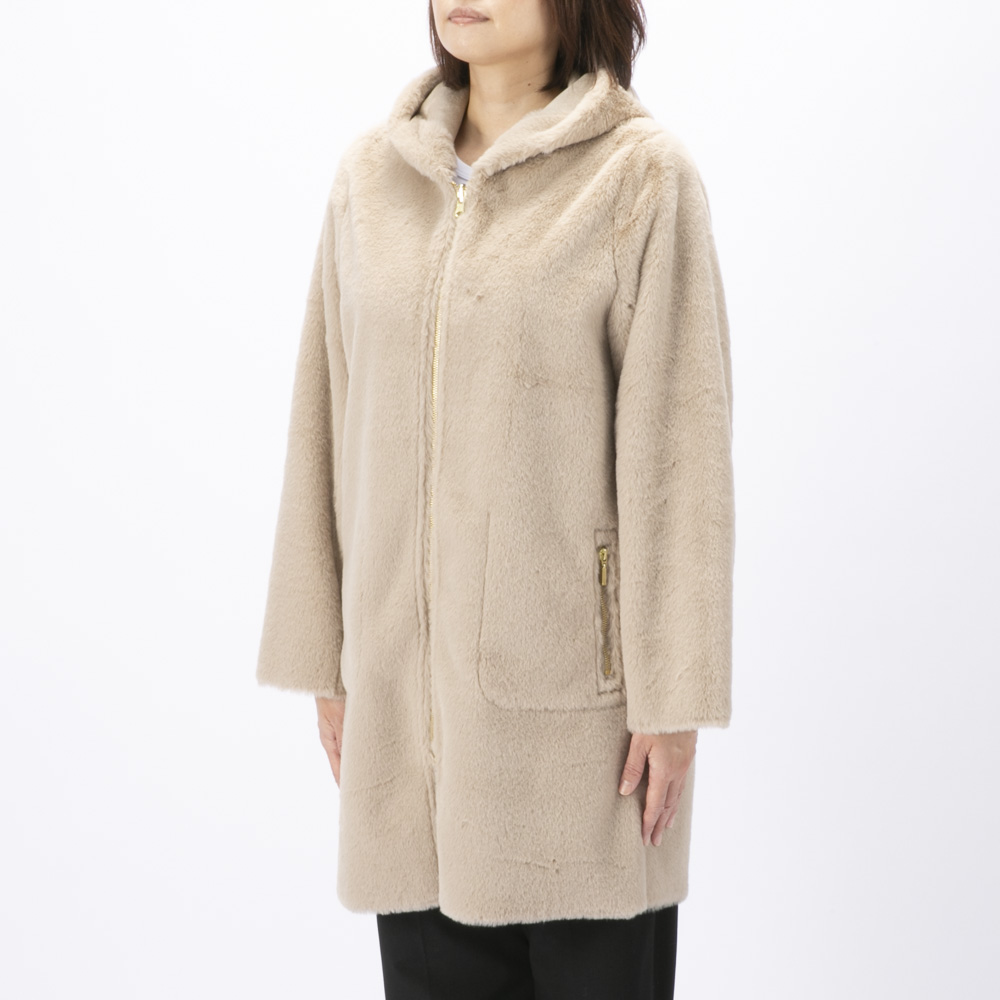 ノアジェ NOA-GE レディースアウター フェイクムートン リバーシブルコート 121-5699-2292/05【FITHOUSE ONLINE SHOP】