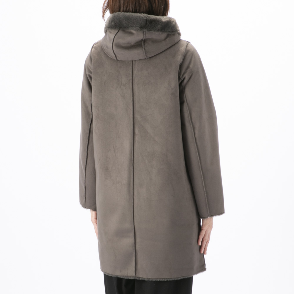 ノアジェ NOA-GE レディースアウター フェイクムートン リバーシブルコート 121-5699-2292/77【FITHOUSE ONLINE SHOP】
