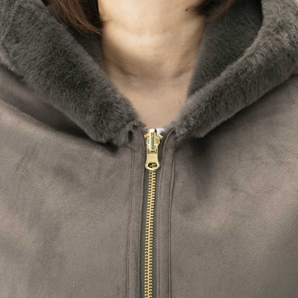 ノアジェ NOA-GE レディースアウター フェイクムートン リバーシブルコート 121-5699-2292/77【FITHOUSE ONLINE SHOP】