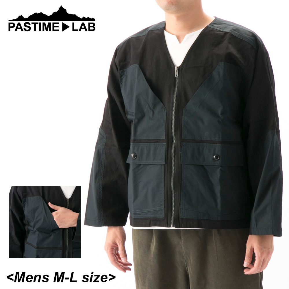 パスタイムラボ PASTIME▶LAB メンズアウター ツイル切替ブルゾン PTL-1-0083【FITHOUSE ONLINE SHOP】