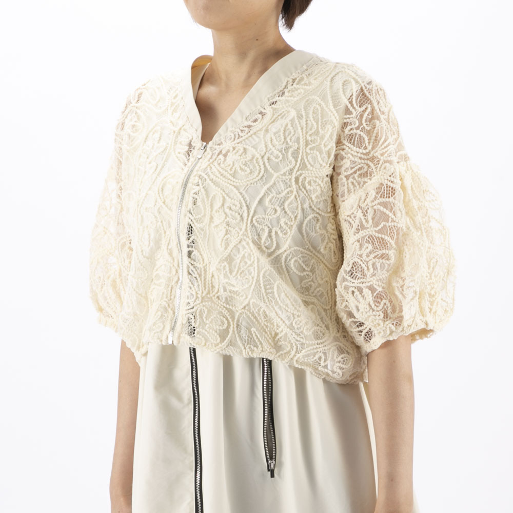 バントロア vingtrois レディーストップス コード刺繍ブルゾン 293-33242【FITHOUSE ONLINE SHOP】