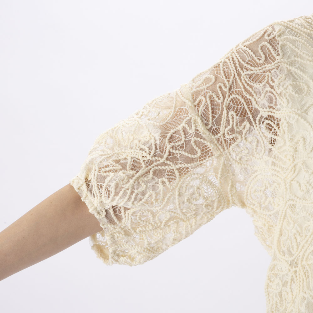 バントロア vingtrois レディーストップス コード刺繍ブルゾン 293-33242【FITHOUSE ONLINE SHOP】