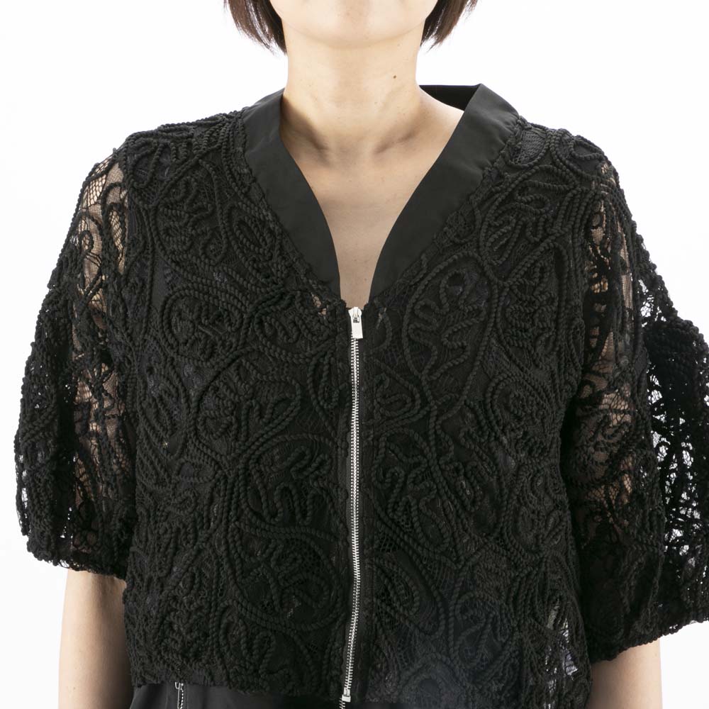 バントロア vingtrois レディーストップス コード刺繍ブルゾン 293-33242【FITHOUSE ONLINE SHOP】