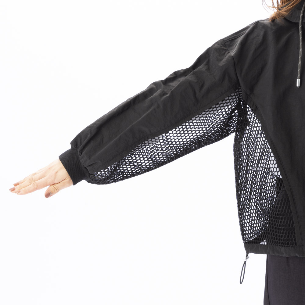 ノアジェ NOA-GE ナイロンワッシャーメッシュ使いジャケット 121-5299-1228/79【FITHOUSE ONLINE SHOP】
