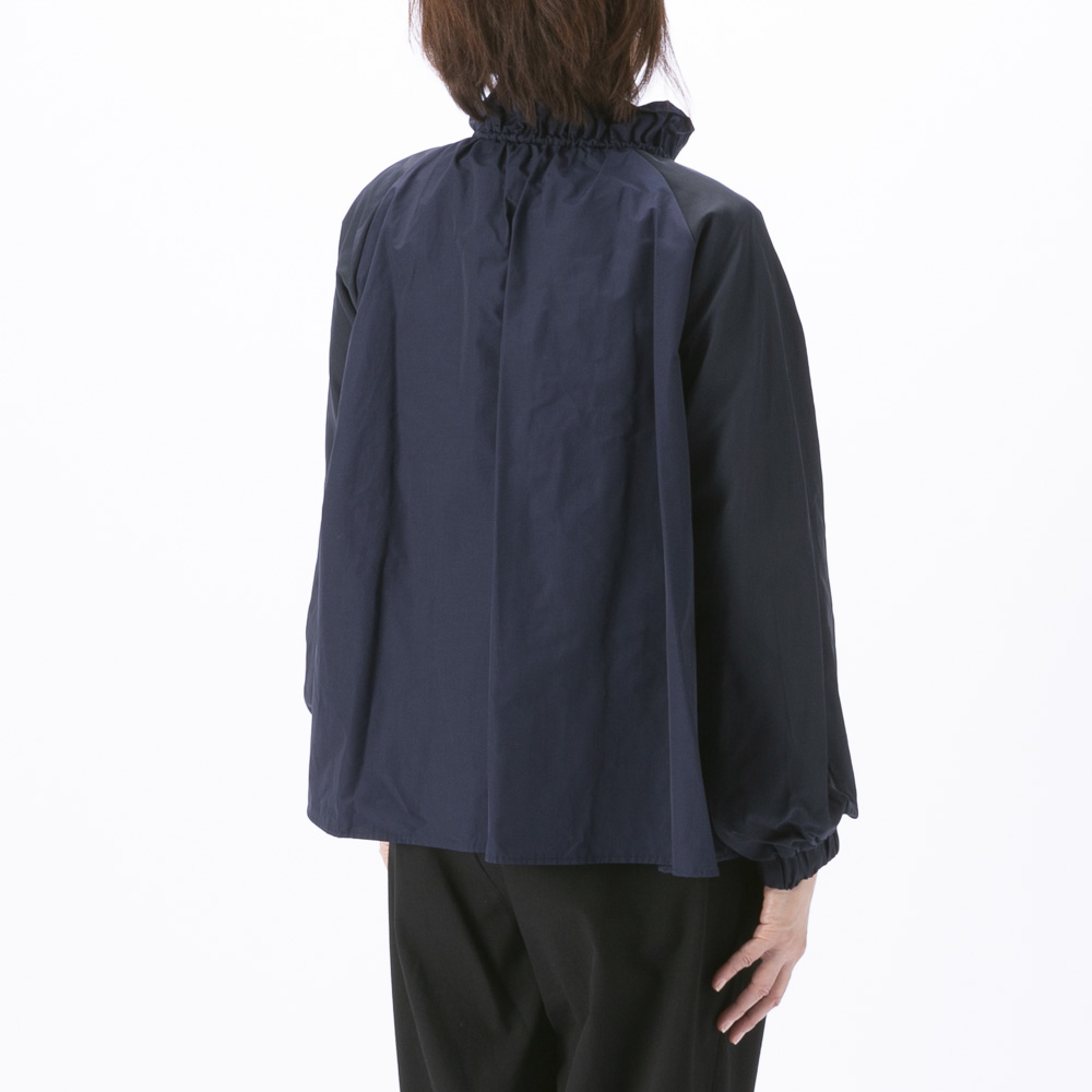 ノアジェ NOA-GE ギャザーブルゾン 別布使いジャケット 121-5599-1303/58【FITHOUSE ONLINE SHOP】