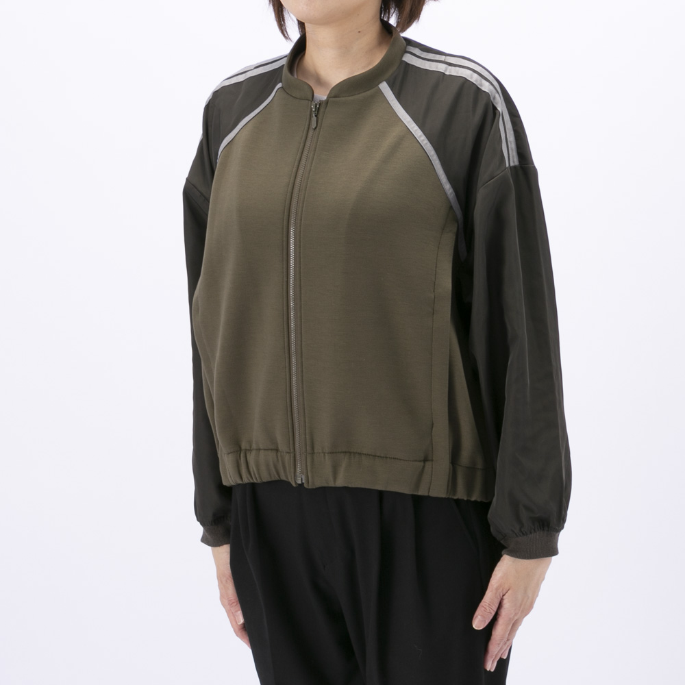 ノアジェ NOA-GE レディースアウター ダンボールニットテープ使い ブルゾン 121-5599-1294/48【FITHOUSE ONLINE SHOP】