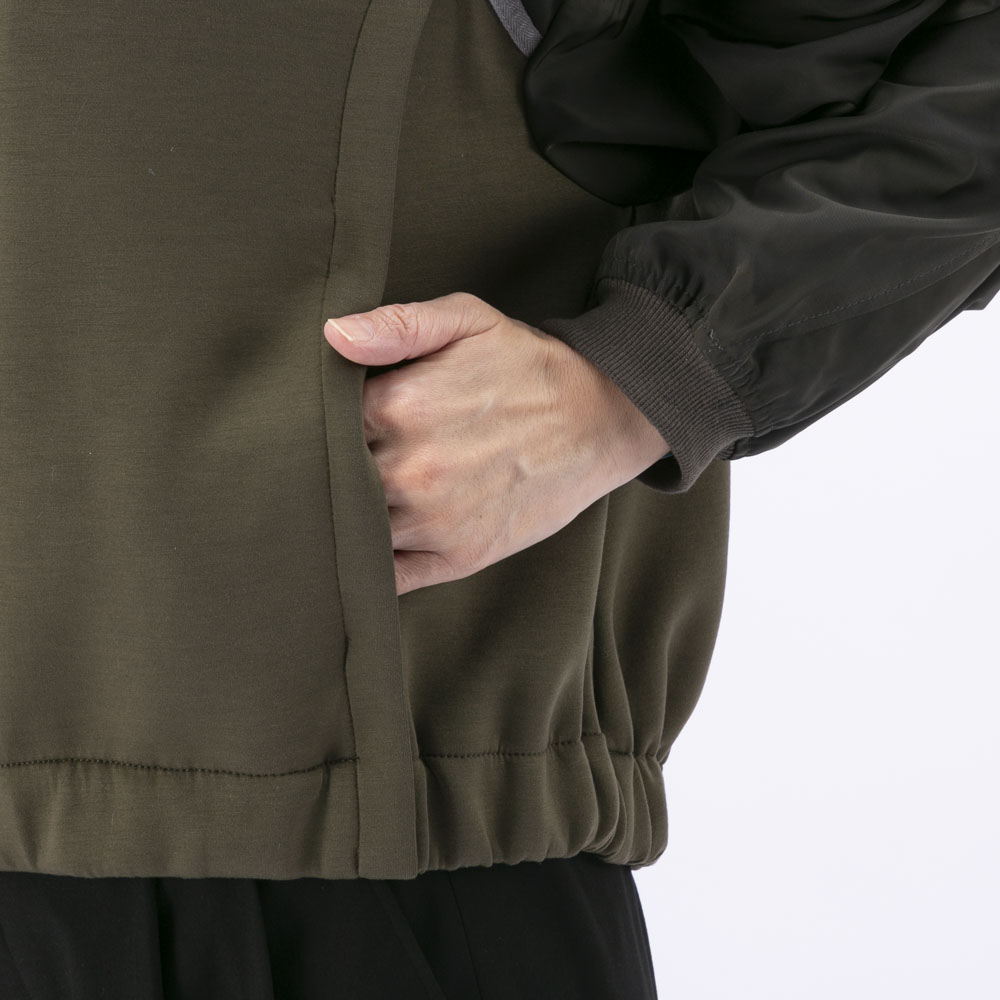 ノアジェ NOA-GE レディースアウター ダンボールニットテープ使い ブルゾン 121-5599-1294/48【FITHOUSE ONLINE SHOP】