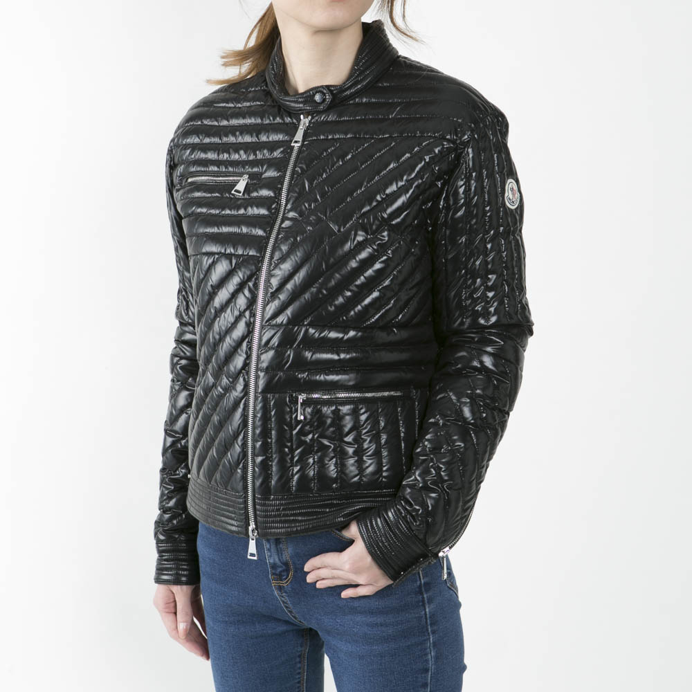 モンクレール MONCLER レディースアウター 腕マークバイカーズショート 