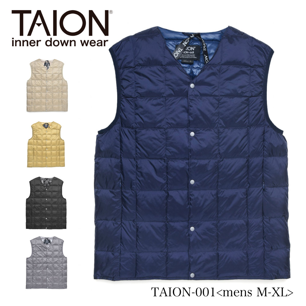 タイオン TAION メンズアウター Vネックボタンダウンベスト TAION-001【FITHOUSE ONLINE SHOP】