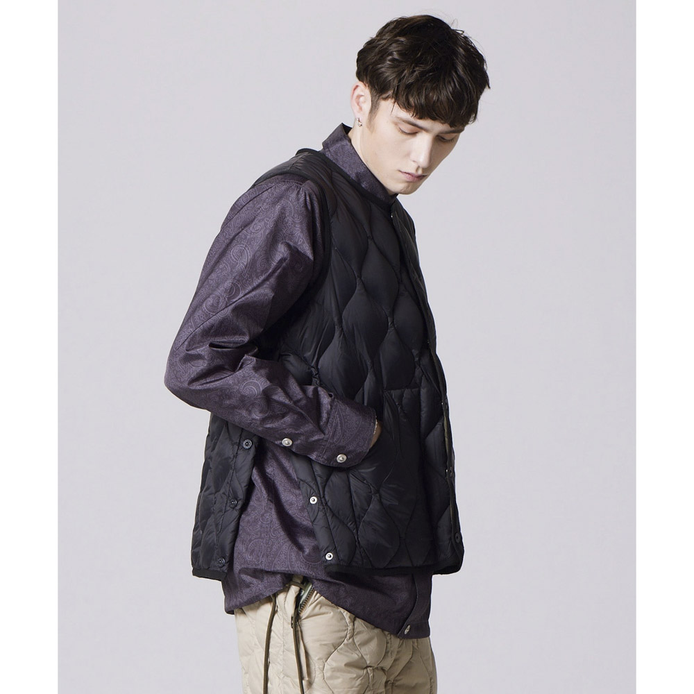 タイオン メンズアウター ミリタリー クルーネック ダウンベスト ソフトシェル TAION-004ALSBML-1【FITHOUSE ONLINE SHOP】